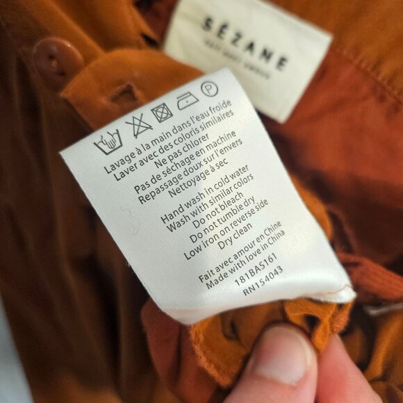 Sezane Women's Silk Boho High Waist Trouser Size 4 - Picture 8 of 11